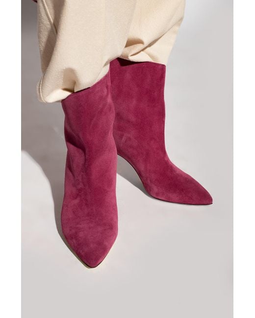 Isabel Marant Pink 'delf' Heeled Ankle Boots