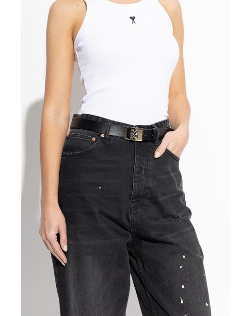 DSquared² Black Leather Belt