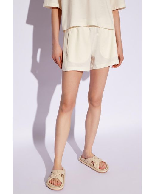 Moncler Natural Cotton Shorts