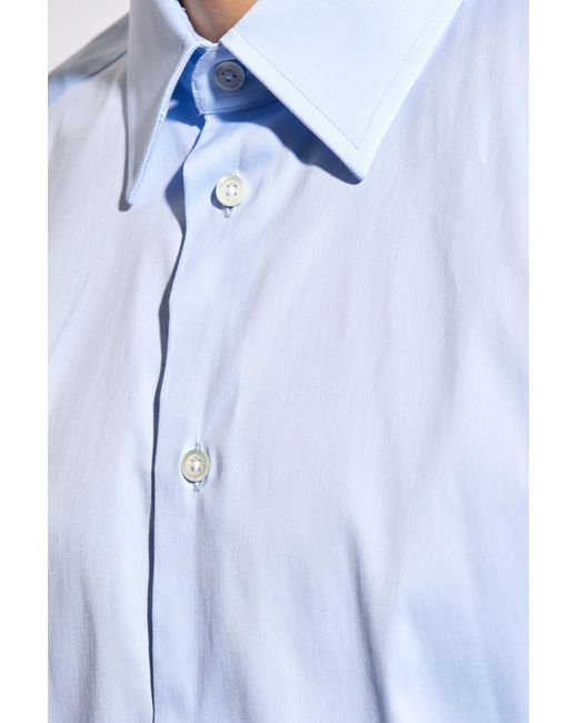 Emporio Armani Blue Cotton Shirt, for men