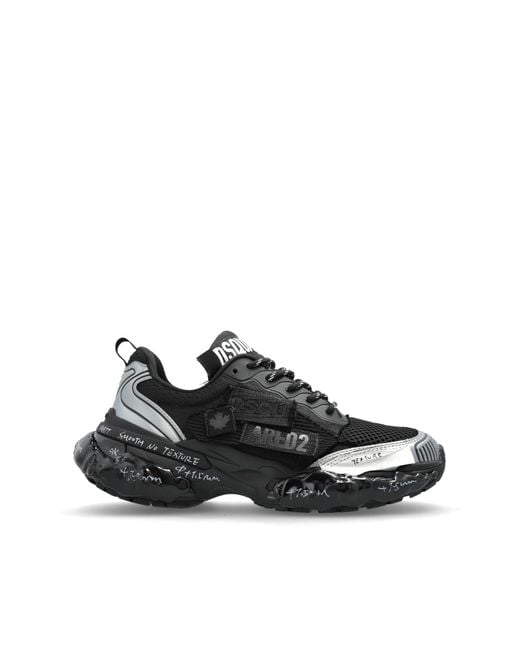 DSquared² Black 'Faster' Sports Shoes for men