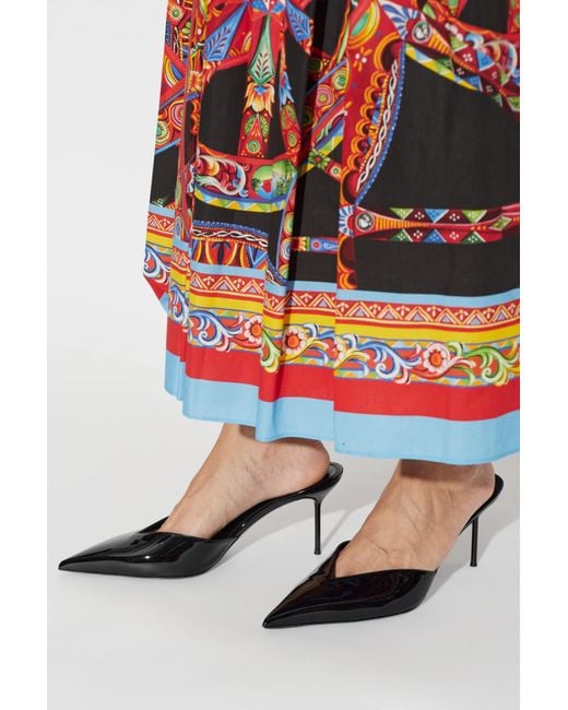Paris Texas Black 'Lidia 70' Heeled Mules