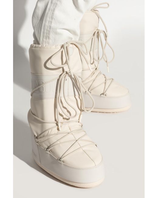 Moon Boot White Snow Boots 'Icon Rubber'