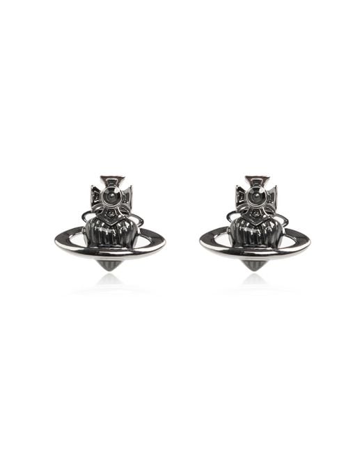 Vivienne Westwood Black Single Earring 'Fabianno' for men