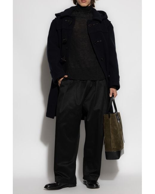 Maison Margiela Black Double-Sided Wool Coat for men