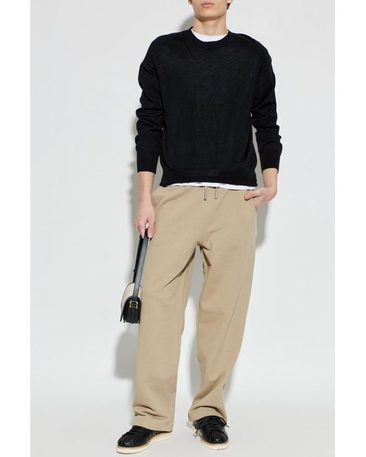 AMI Natural Wide-Leg Sweatpants for men