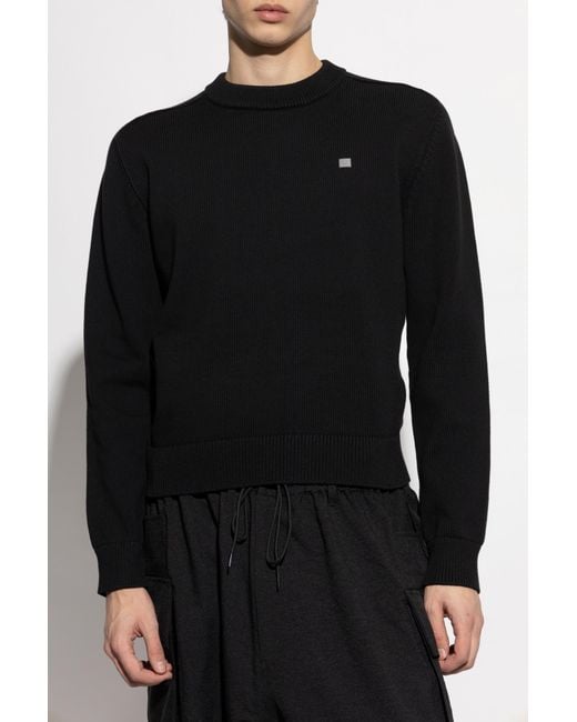 Acne Black Sweater With Logo for men