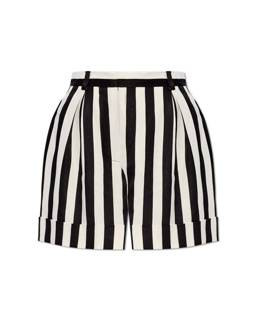 Moschino Black Striped Shorts,