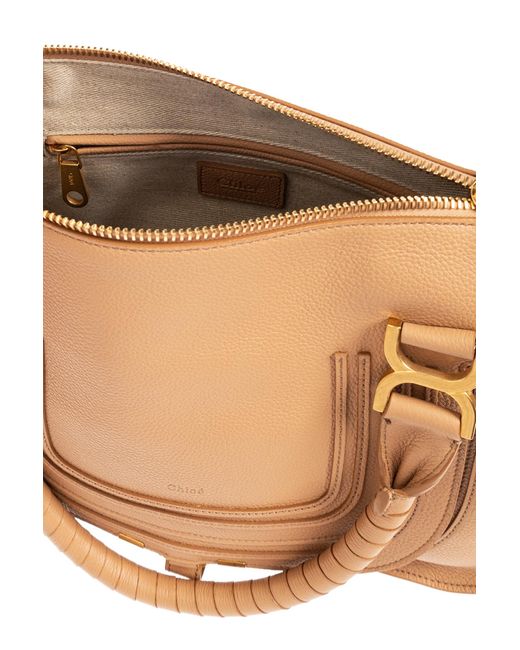 Chloé Natural 'marcie Medium' Leather Shoulder Bag,