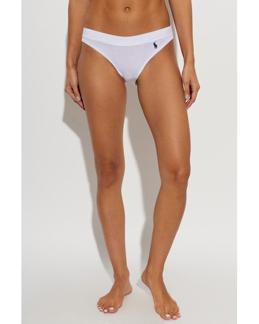 Polo Ralph Lauren White Three-Pack Of Cotton Briefs With Logo