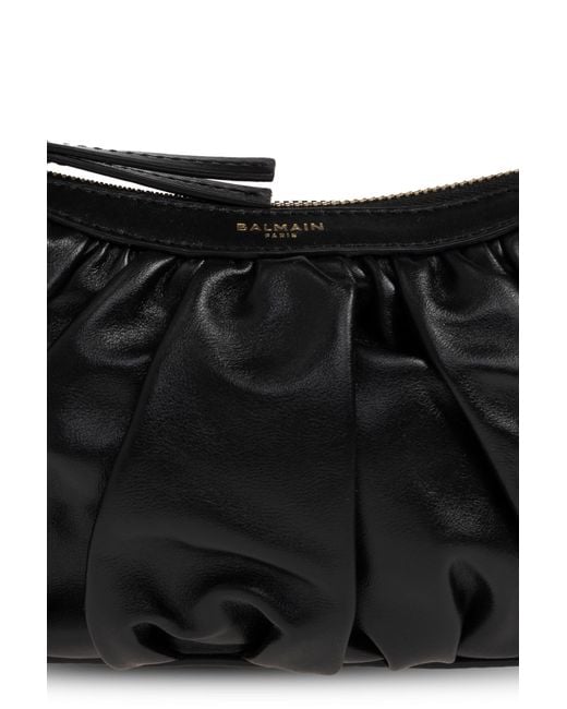 Balmain Black Ebene Mini' Handheld Bag,