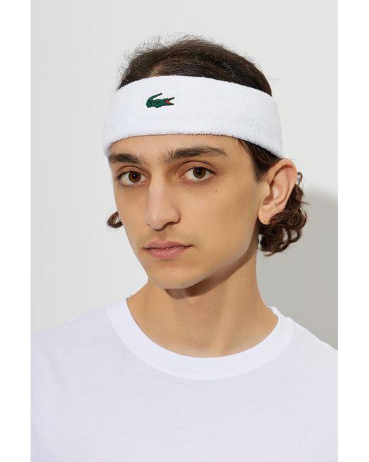 Lacoste White Headband for men