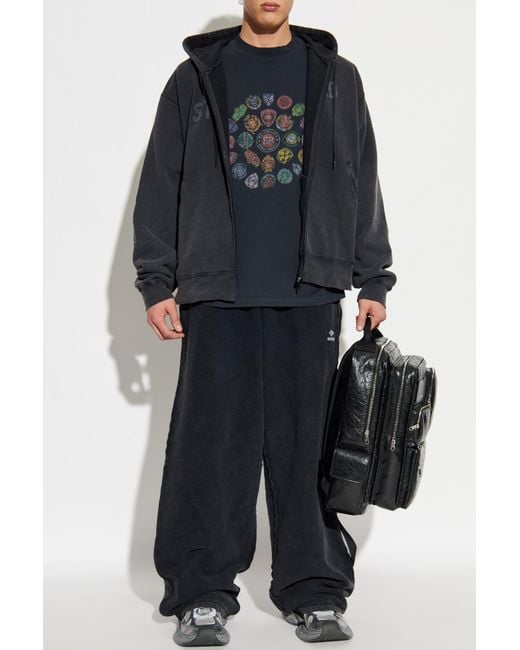 Balenciaga Black Sweatshirt With Printed Logo for men