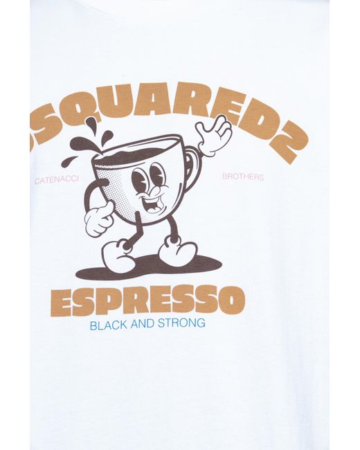 DSquared² White T-shirt With Logo, for men