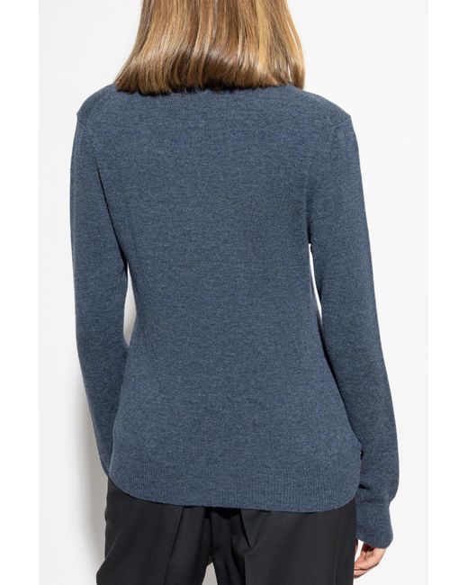 COMME DES GARÇONS PLAY Blue V-Neck Sweater