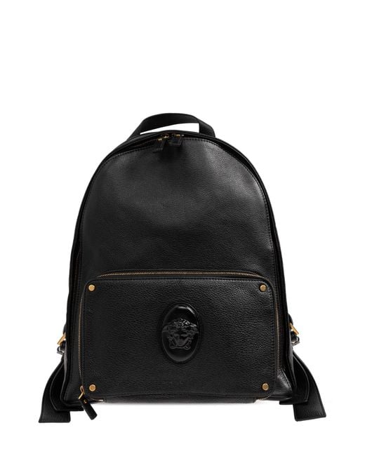 Versace Red Leather Backpack "Lou" for men