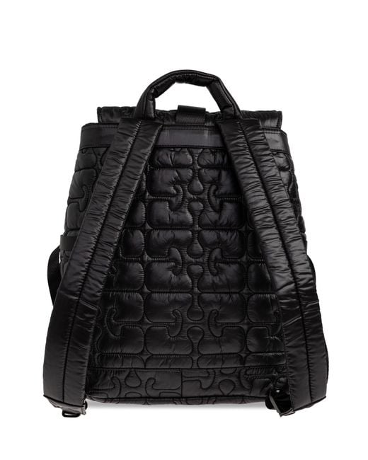 Ganni Black Quilted Backpack