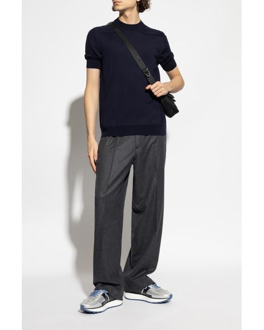 Jil Sander Blue Wool T-Shirt for men