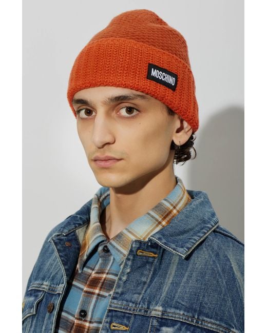 Moschino Blue Cap With Logo Patch