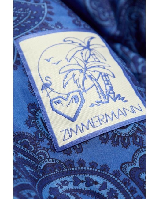 Zimmermann Blue Silk Shirt,