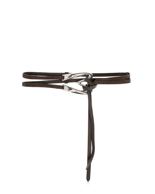 Moschino Black Suede Belt