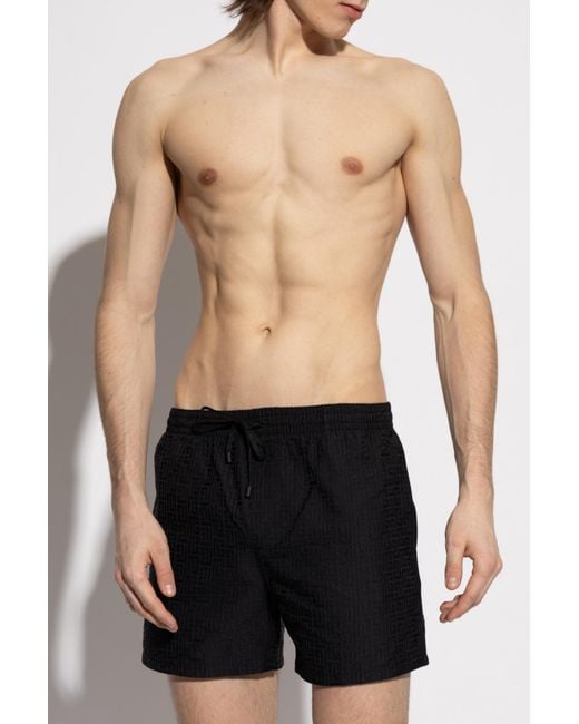Balmain Black Swim Shorts for men