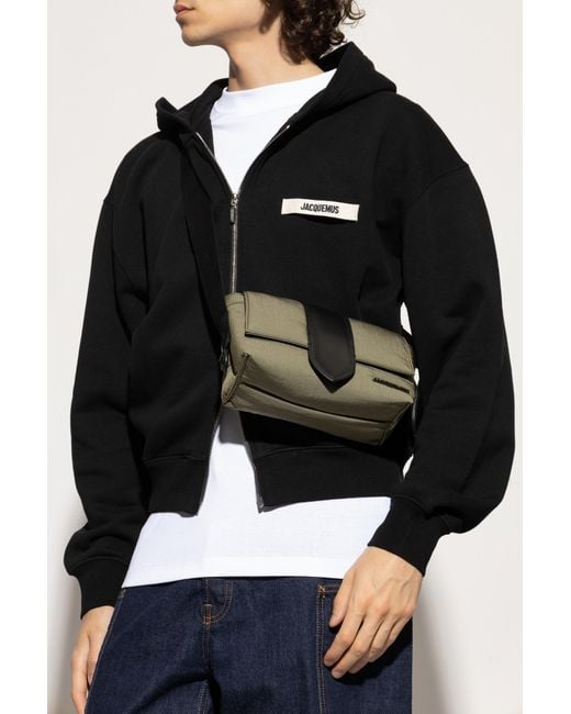 Jacquemus Black Shoulder Bag "Bambino" for men