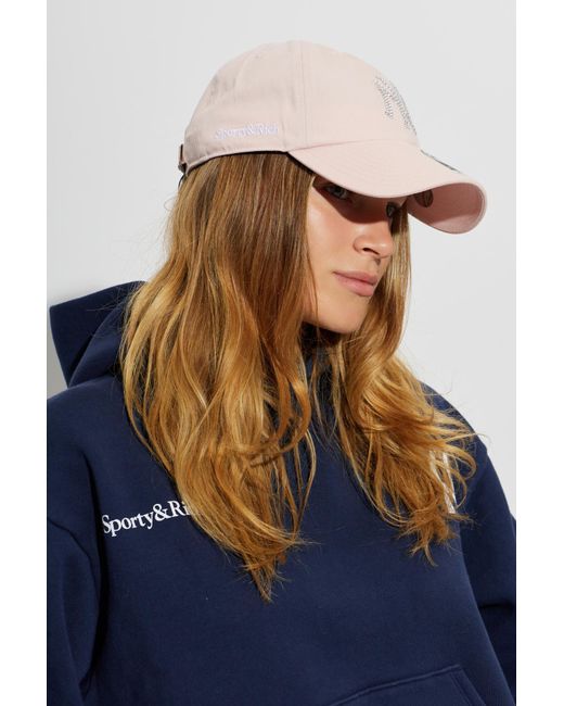 Sporty & Rich Pink Cap With Visor From The '47 & The New York Yankees' Collection