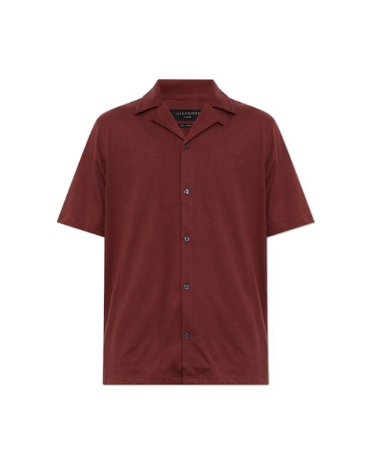 AllSaints Red 'Hudson' Shirt for men