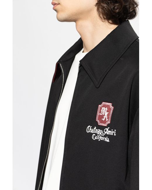 Amiri Black Jacket With Logo for men