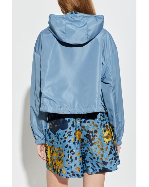Fendi Blue Reversible Hooded Jacket
