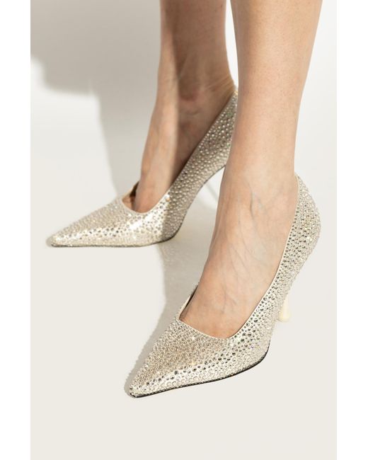 Jimmy Choo White Heeled Shoes "Ixia"