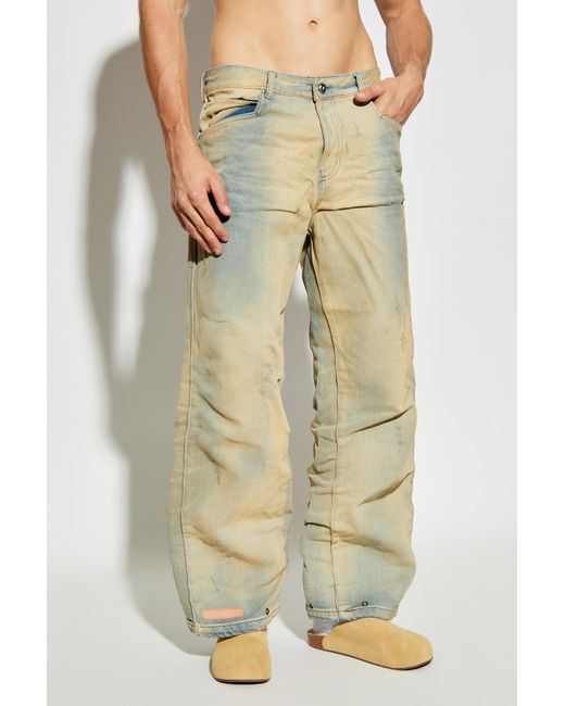 PDF Green Patterned Jeans for men