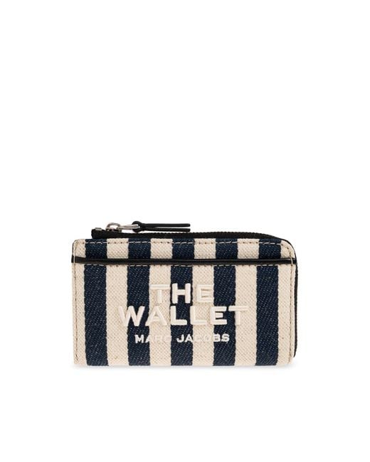 Marc Jacobs Black Wallet With Striped Pattern