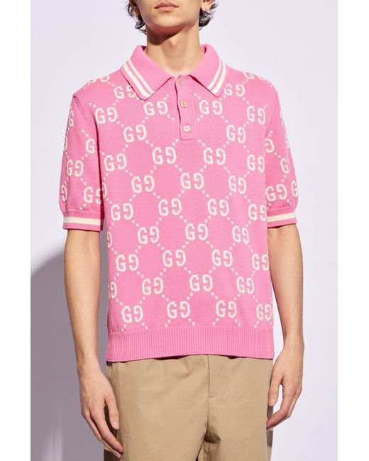 Pink cheap gucci polo