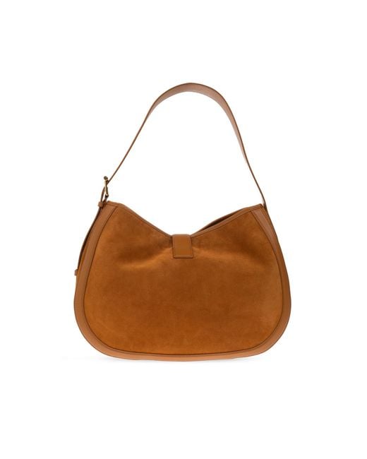 Alexander McQueen Brown 'T-Bar' Shoulder Bag