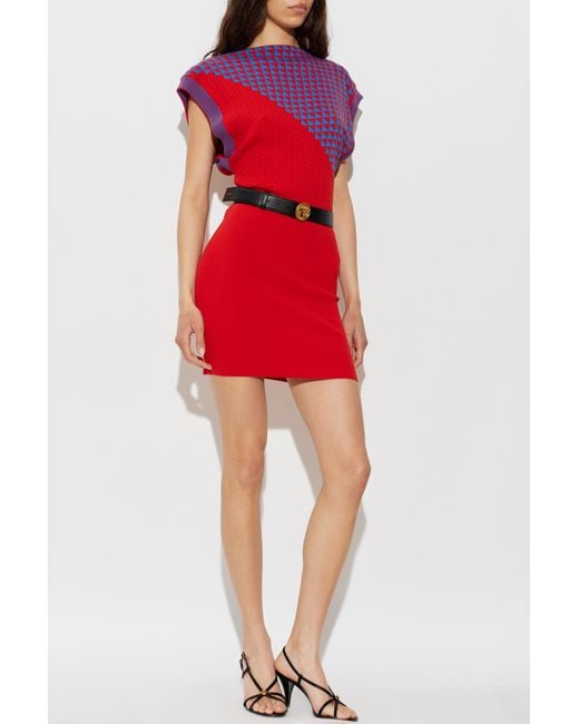 Versace Red Sleeveless Dress