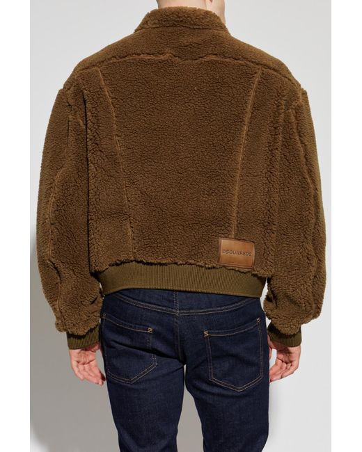DSquared² Blue Furry Jacket for men
