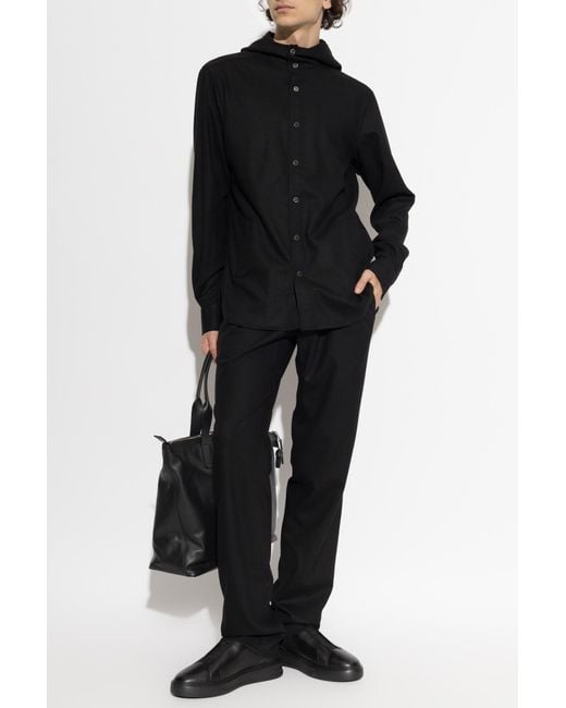 Kiton Black Wool Trousers for men