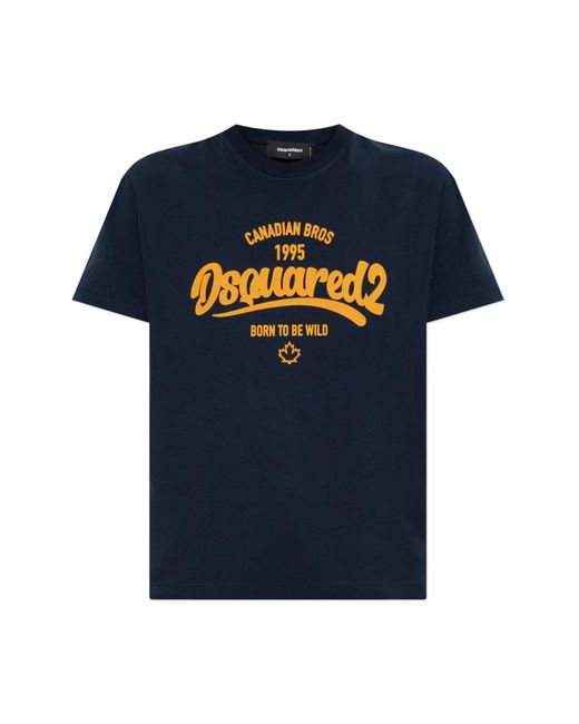DSquared² Blue T-Shirt With Logo