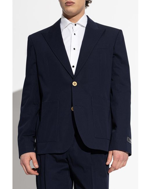 Balmain Blue Blazer With Open Lapels for men