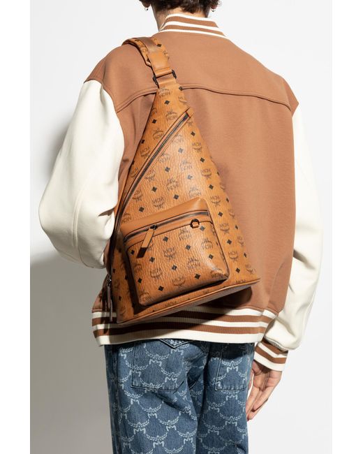 MCM Blue Shoulder Backpack for men
