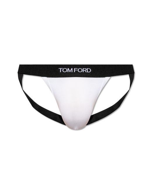 Tom Ford Black Jockstraps With Logo for men