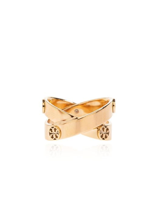Tory Burch Metallic Ring With Logo