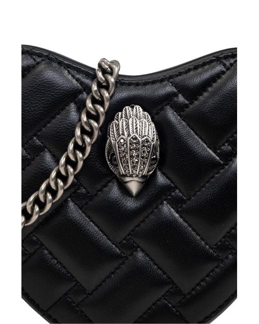 Kurt Geiger Black Kensington Heart Shoulder Bag