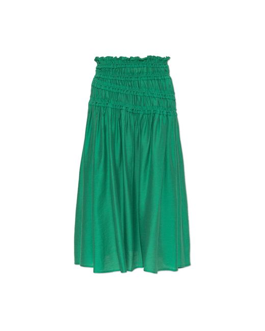 Tory Burch Green Skirt With Ruching