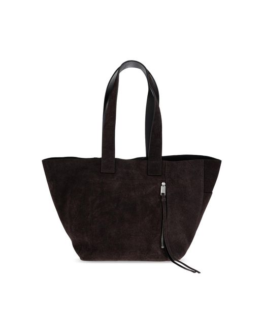 AllSaints Black 'Alba' Leather Shopper Bag