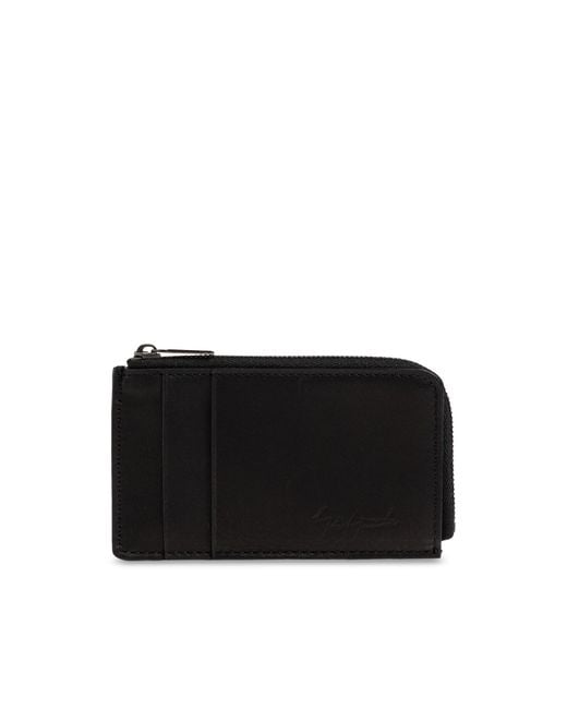 Discord Yohji Yamamoto Black Leather Card Holder for men