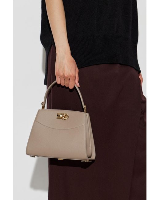 Ferragamo Natural 'Studio Box Small' Bag