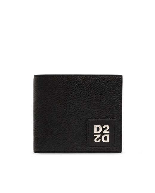 DSquared² Black Leather Wallet for men